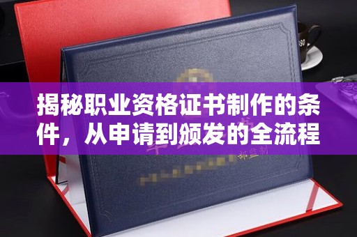 汐止揭秘职业资格证书制作的条件，从申请到颁发的全流程解析