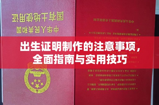 汐止出生证明制作的注意事项，全面指南与实用技巧