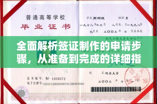汐止全面解析签证制作的申请步骤，从准备到完成的详细指南