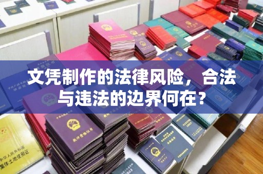 汐止文凭制作的法律风险，合法与违法的边界何在？